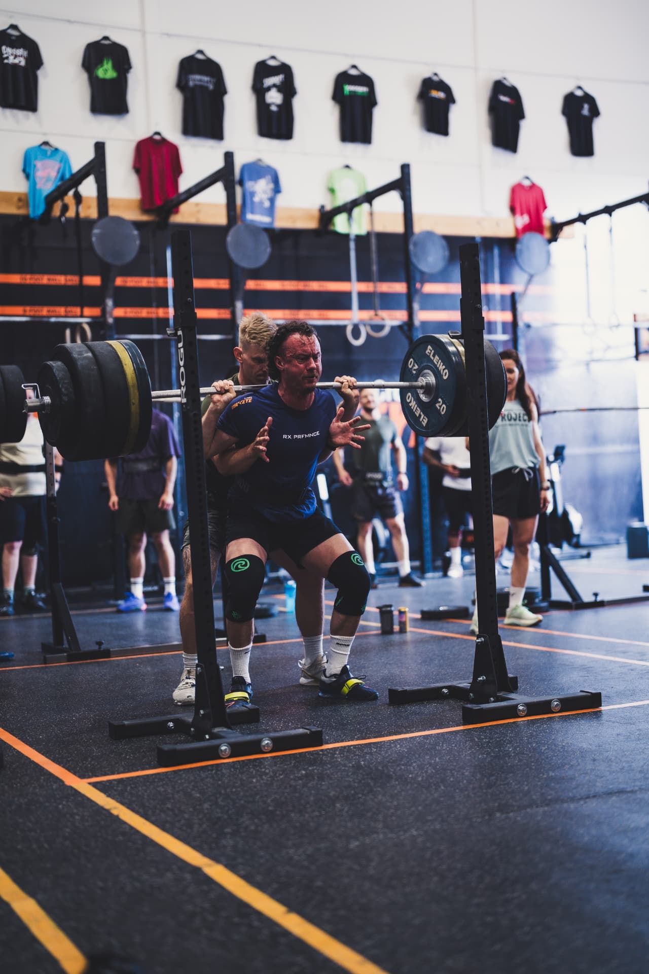 Athlete at the bottom of a heavy back squat